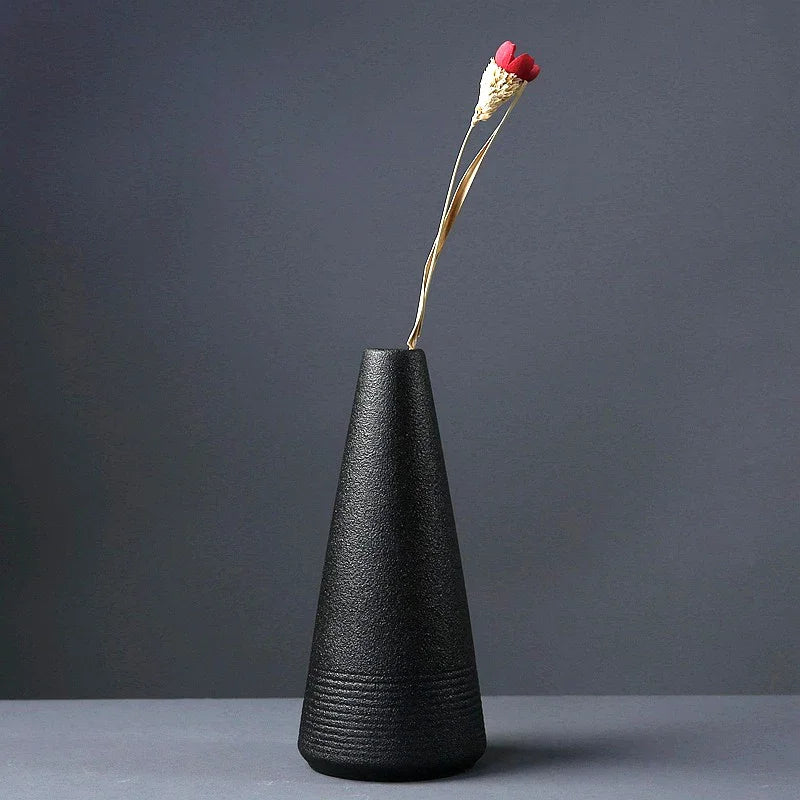 Black Ceramic Vase Decoration