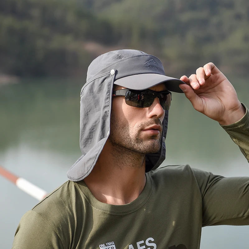 Men UV Protective Removable Part Hat