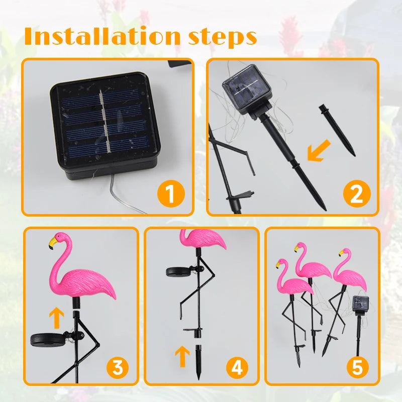 Solar Flamingo Light LED Outdoor